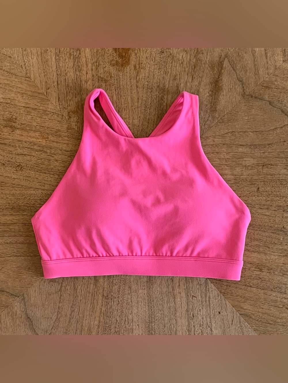 Peachy Athletic Pink High Neck Bra